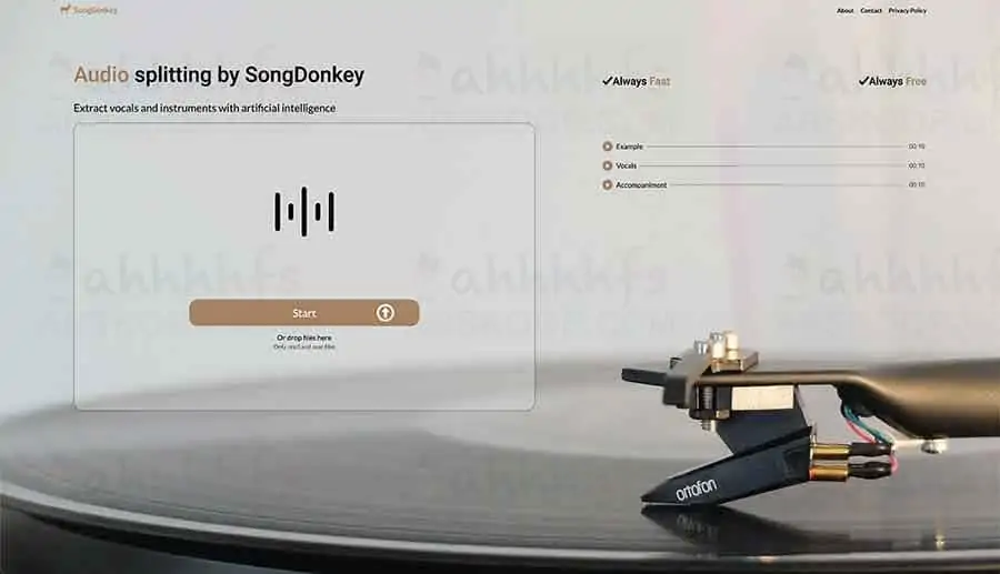 人工智能 (AI) 在线人声伴奏分离:SongDonkey 人工智能-(AI)-在线人声伴奏分离:SongDonkey