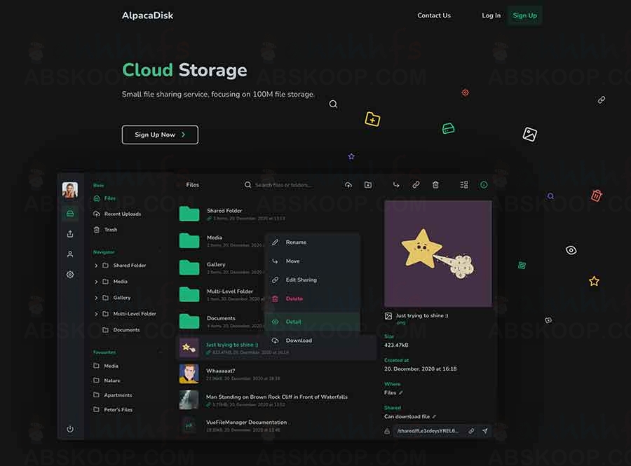 AlpacaDisk 羊驼盘 :免费的小文件快速共享服务云盘 AlpacaDisk 羊驼盘 :小文件快速共享服务云盘