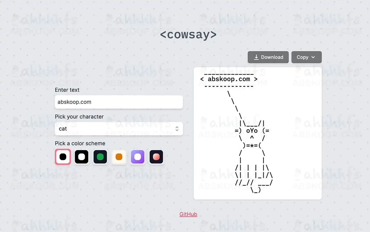 ASCII签名生成器 在线生成ASCII艺术图片 Cowsay ASCII签名生成器 在线生成ASCII艺术图片 Cowsay