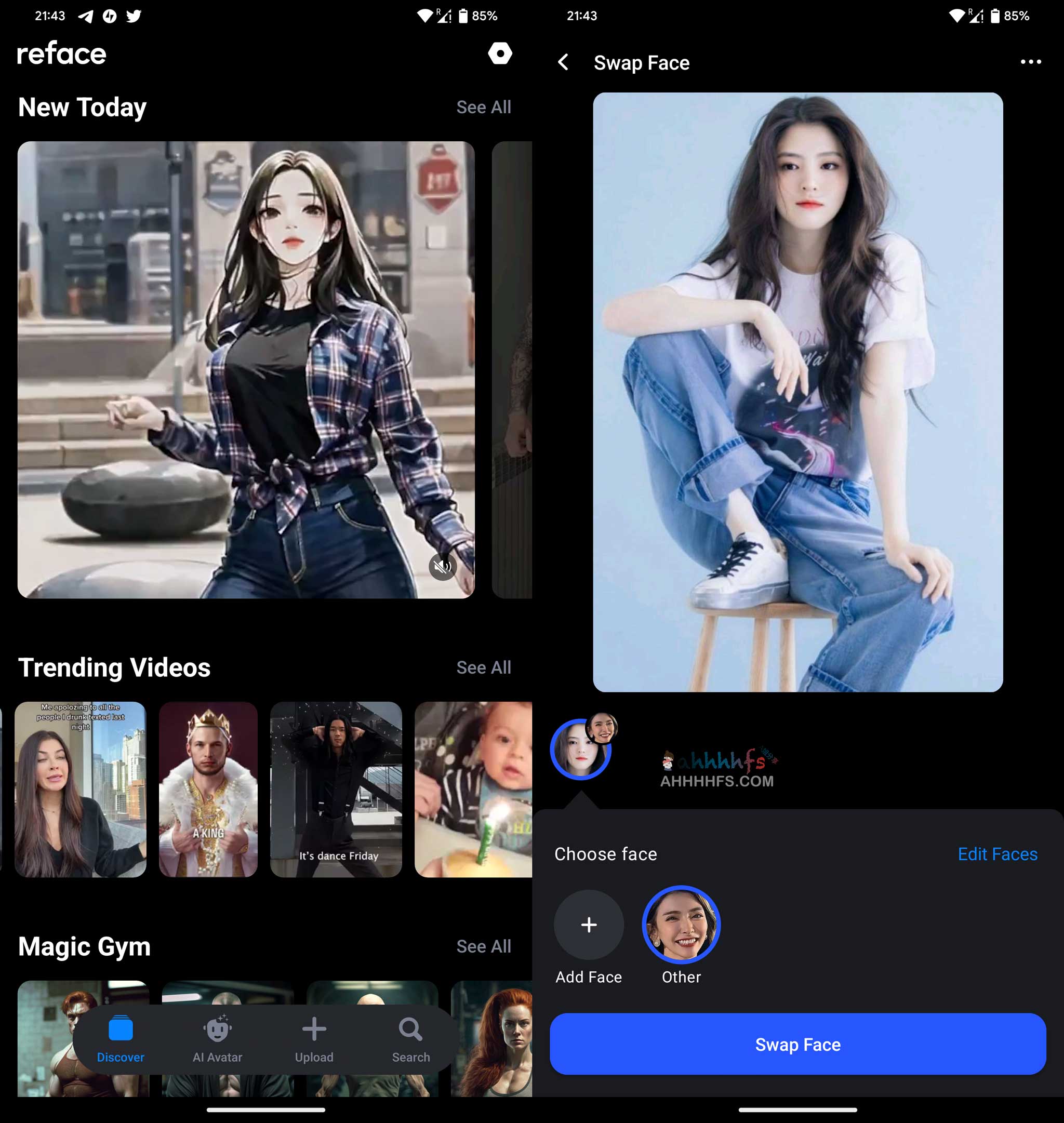 Reface Pro v3.39.0 解锁专业版 视频照片一键换脸应用 Reface Pro v3.39.0 解锁专业版 视频照片一键换脸应用