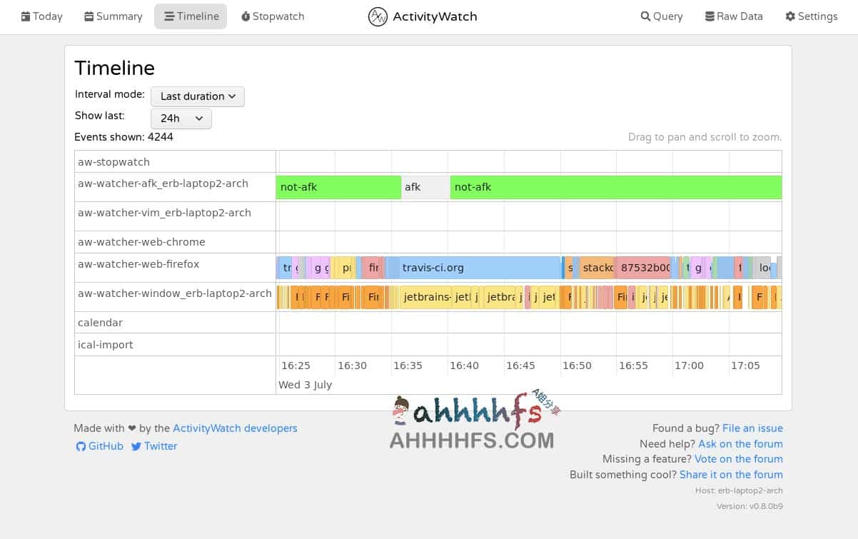 ActivityWatch-免费开源时间跟踪器 记录屏幕使用时间 ActivityWatch-免费开源时间跟踪器 记录屏幕使用时间
