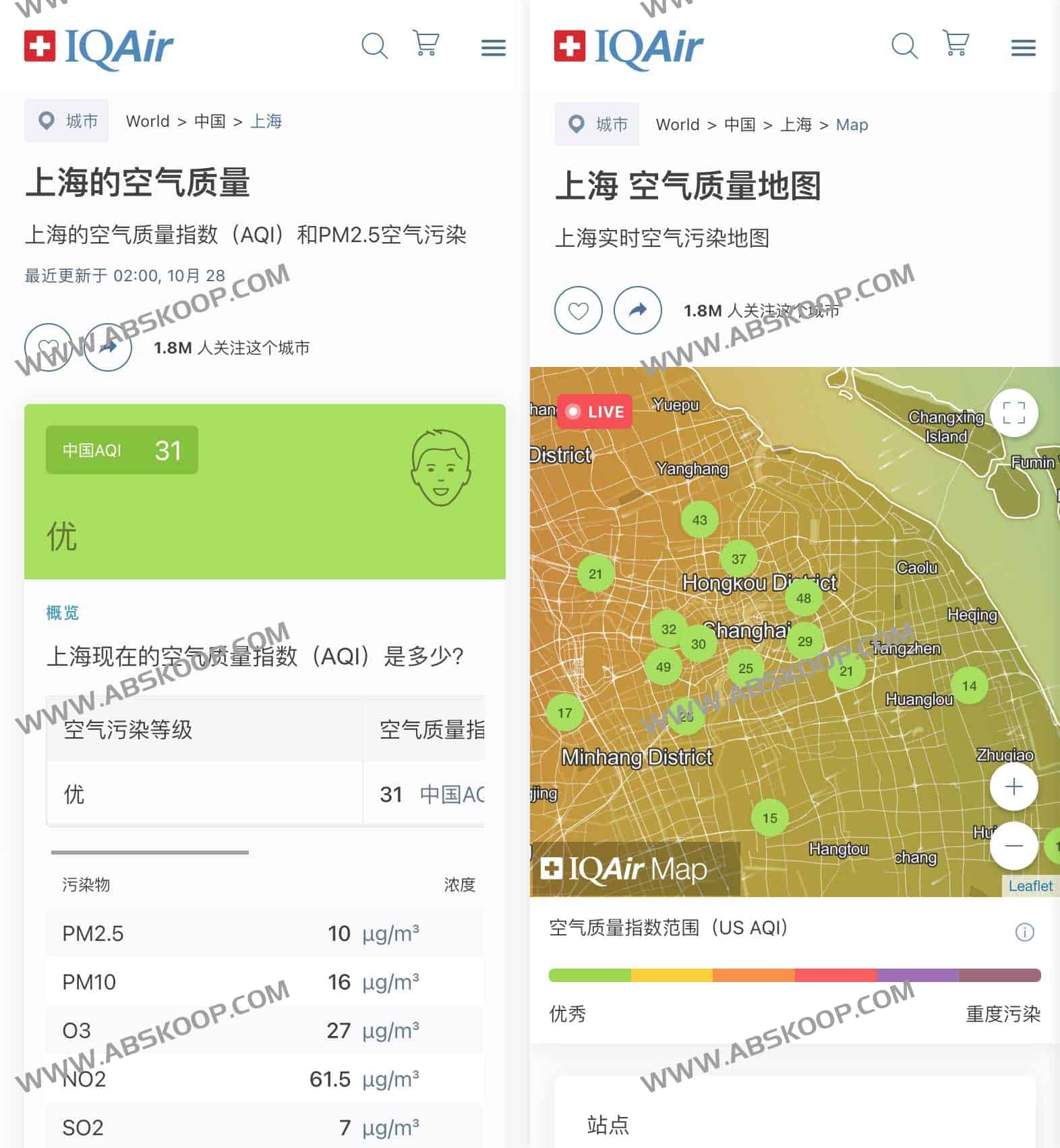 IQAir-全球实时空气质量指数查询工具 空气指数排名 IQAir-全球实时空气质量指数查询工具 空气指数排名