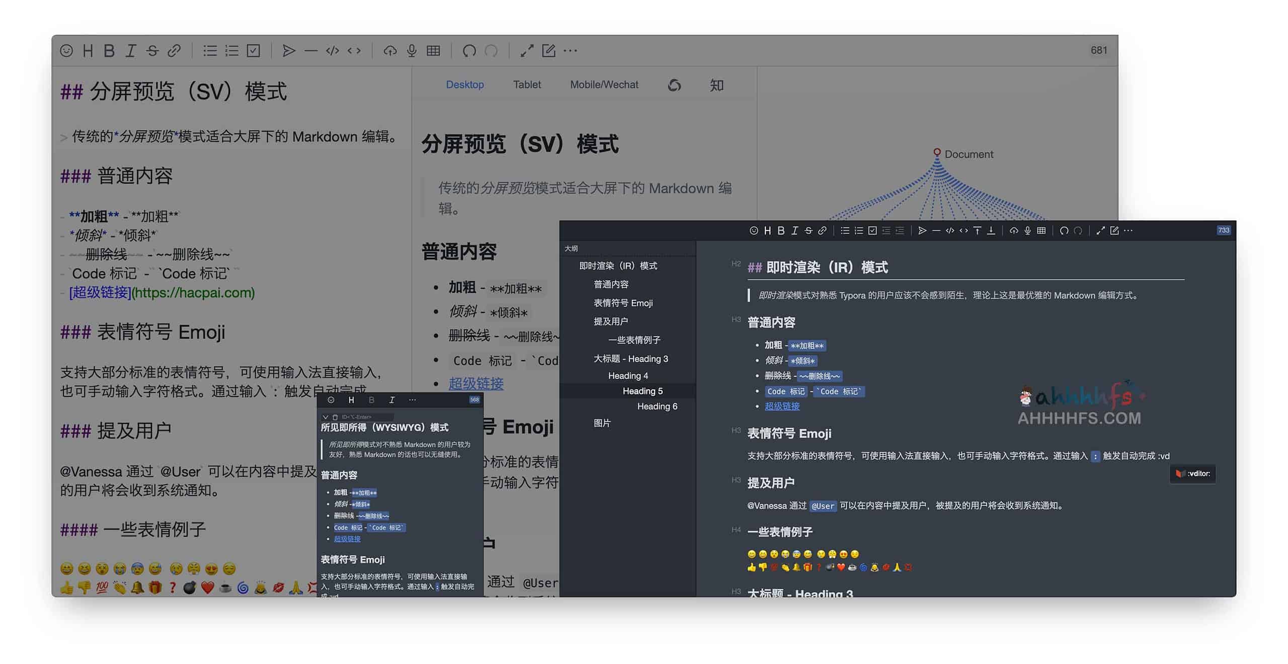 Vditor-易于使用的 Markdown 编辑器 即时渲染 支持所见即所得(富文本) Vditor-易于使用的 Markdown 编辑器 即时渲染 支持所见即所得(富文本)