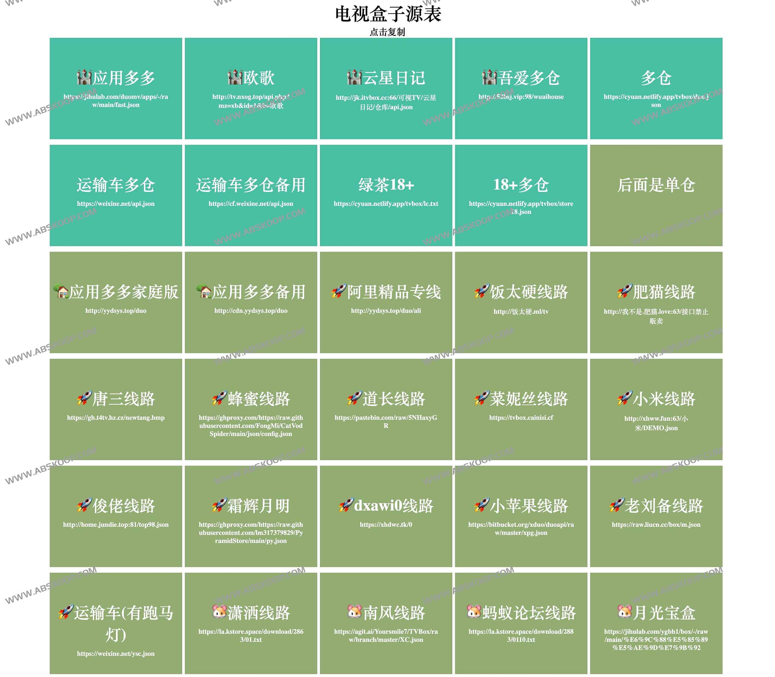 电视盒子播放源地址-电视盒子源表 电视盒子播放源地址-电视盒子源表