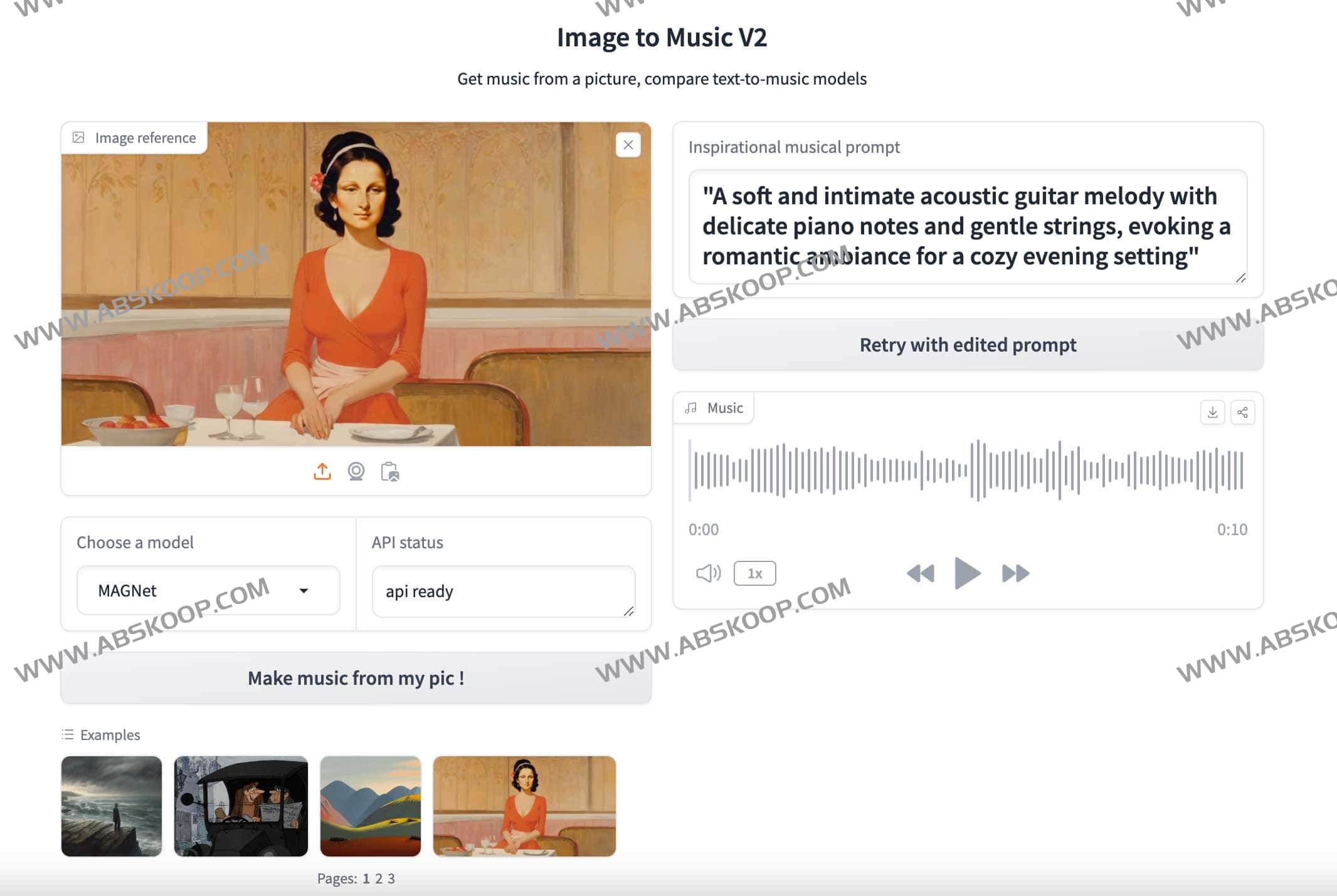 AI图片生成音乐-Image to Music V2 AI图片生成音乐-Image to Music V2