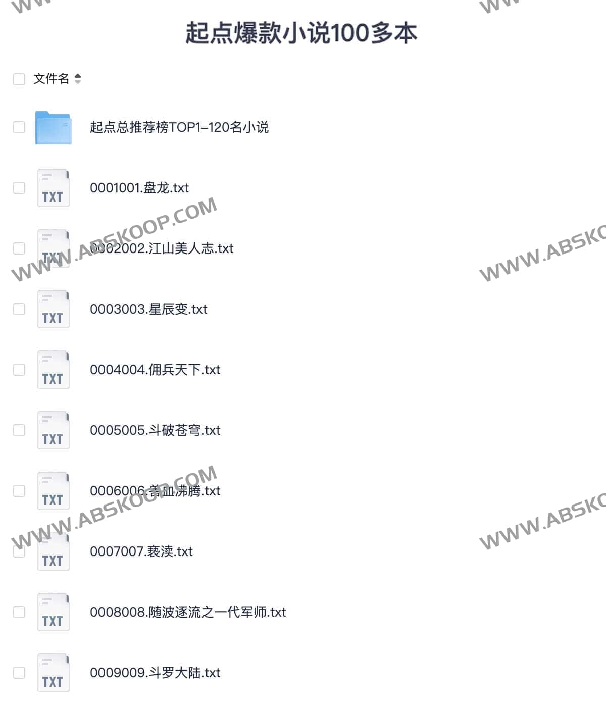 起点爆款小说100多本 起点爆款小说100多本