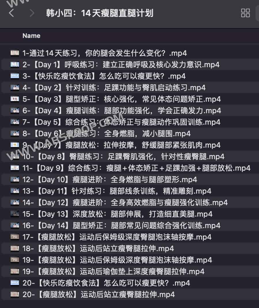 韩小四:14天瘦腿直腿计划 韩小四:14天瘦腿直腿计划