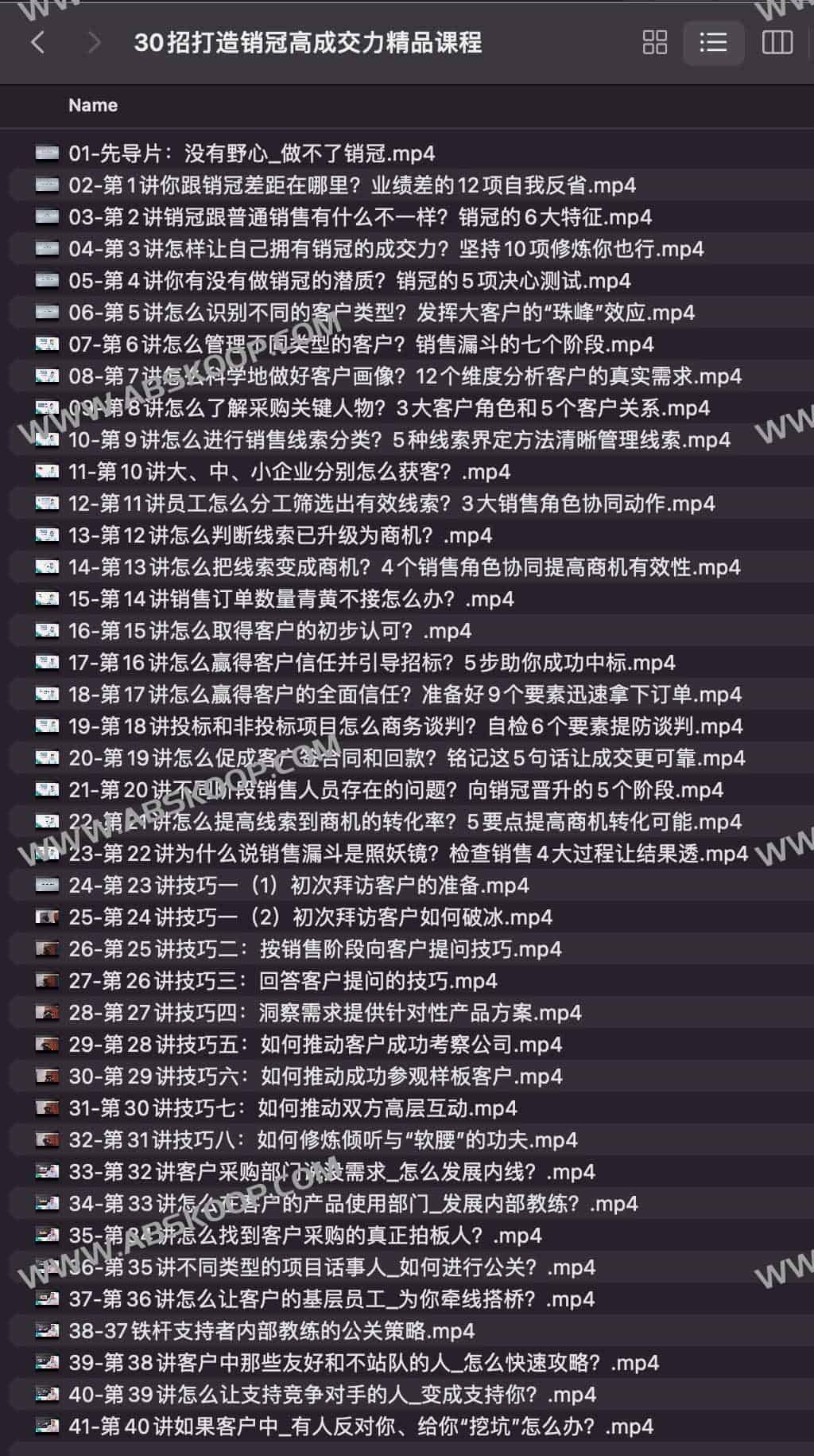 30招打造销冠高成交力精品课程 30招打造销冠高成交力精品课程