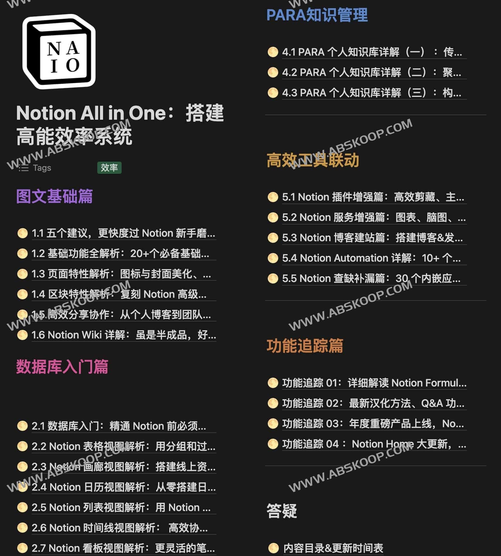 Notion All in One:搭建高能效率系统 Notion All in One:搭建高能效率系统