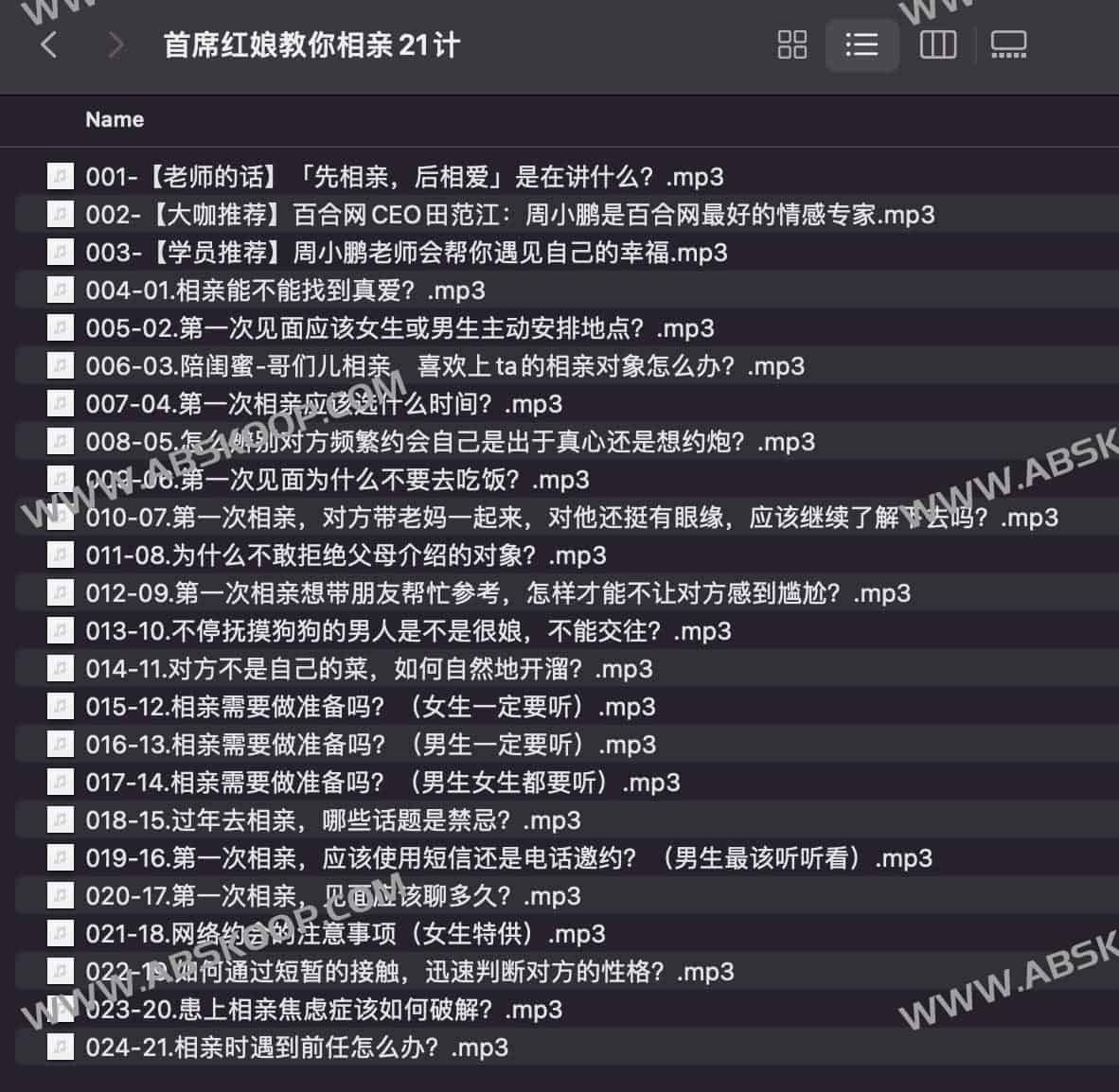 首席红娘教你相亲21计 首席红娘教你相亲21计
