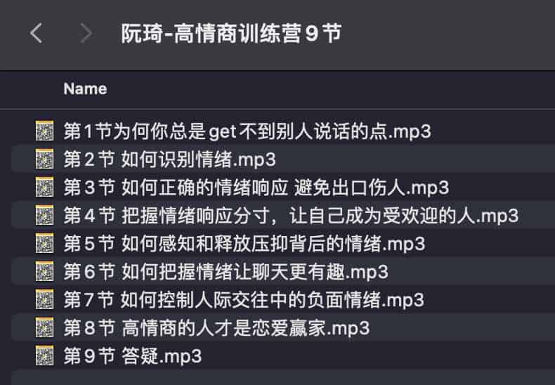 魔鬼咨询师阮琦-高情商训练营9节 魔鬼咨询师阮琦-高情商训练营9节