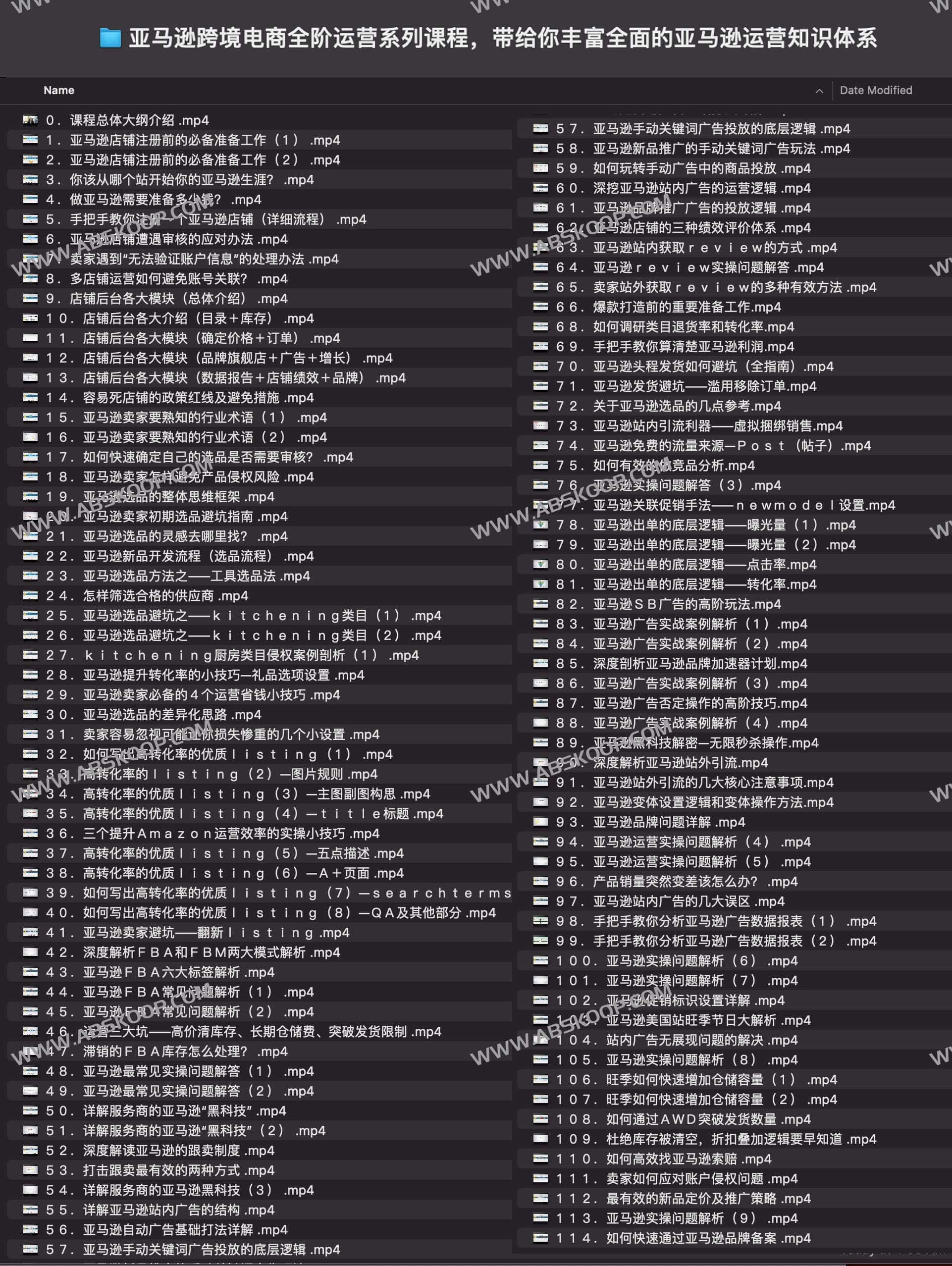亚马逊跨境电商全阶运营系列课程 亚马逊跨境电商全阶运营系列课程