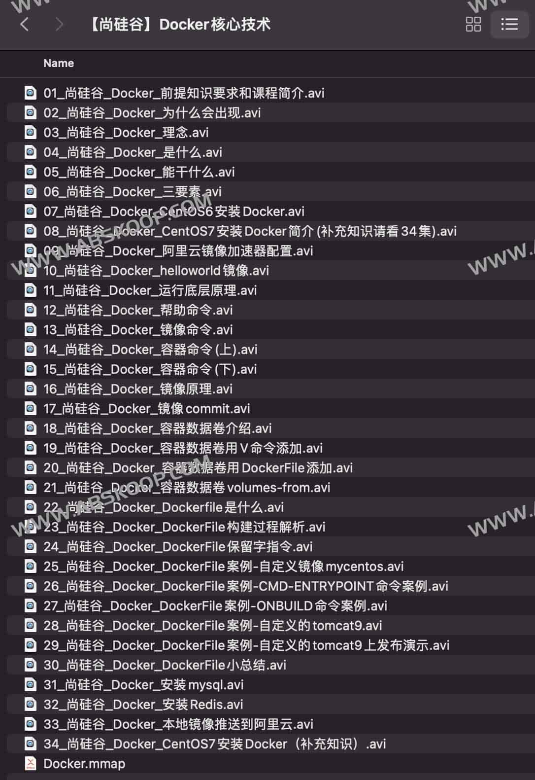 尚硅谷Docker核心技术视频教程 尚硅谷Docker核心技术视频教程