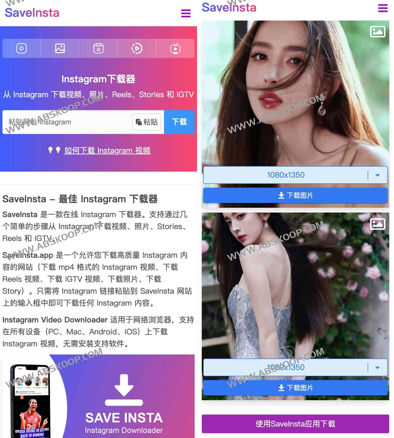 最佳 Instagram 下载器-SaveInsta 最佳 Instagram 下载器-SaveInsta