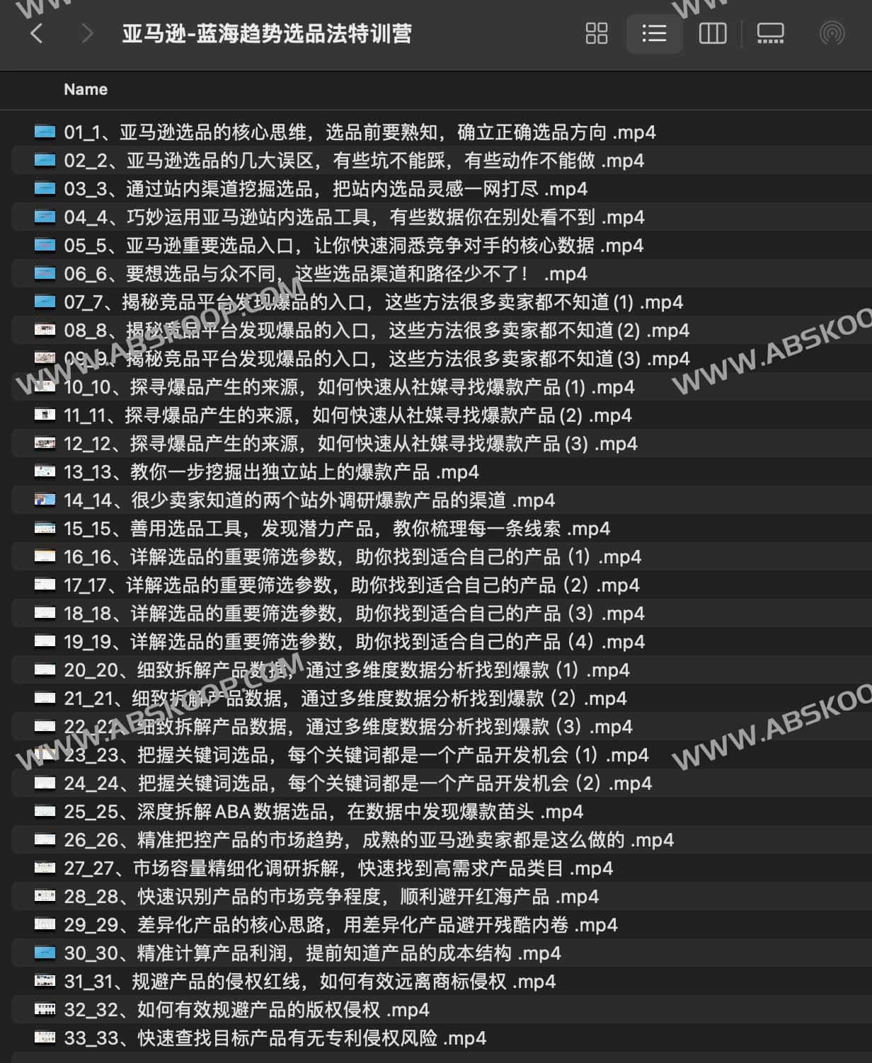 亚马逊 蓝海趋势选品法特训营 亚马逊-蓝海趋势选品法特训营