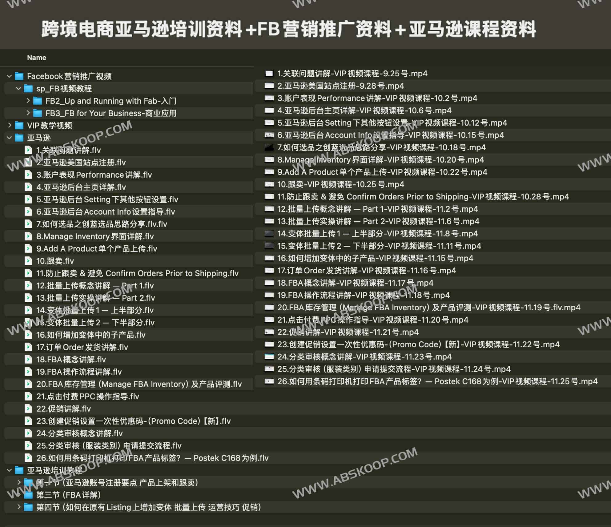 跨境电商亚马逊培训资料+FB营销推广资料+亚马逊课程资料 跨境电商亚马逊培训资料+FB营销推广资料+亚马逊课程资料