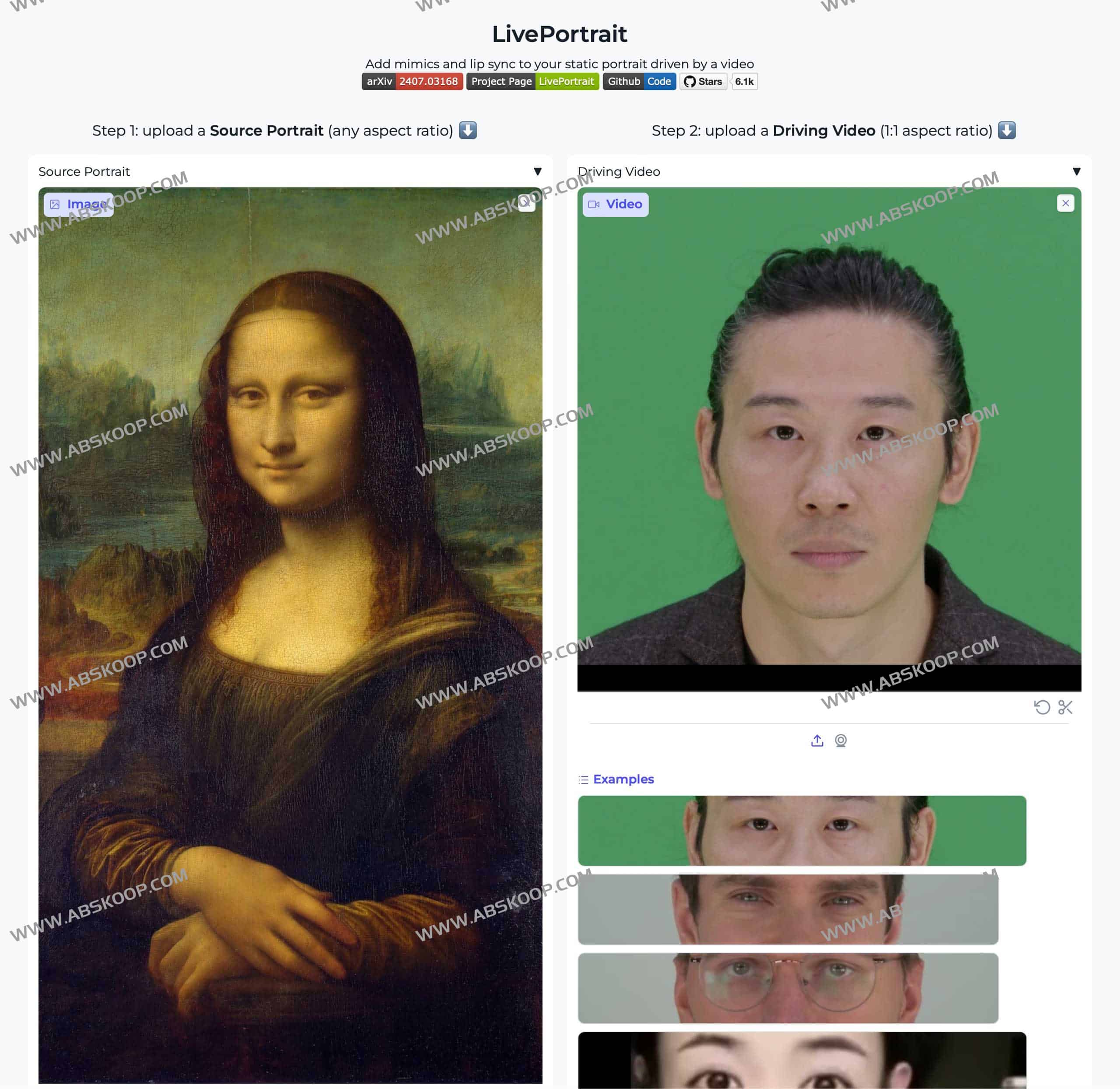 Live Portrait AI:AI照片转视频工具 将静态图像转换为动态视频 Live Portrait AI:AI照片转视频工具 将静态图像转换为动态视频