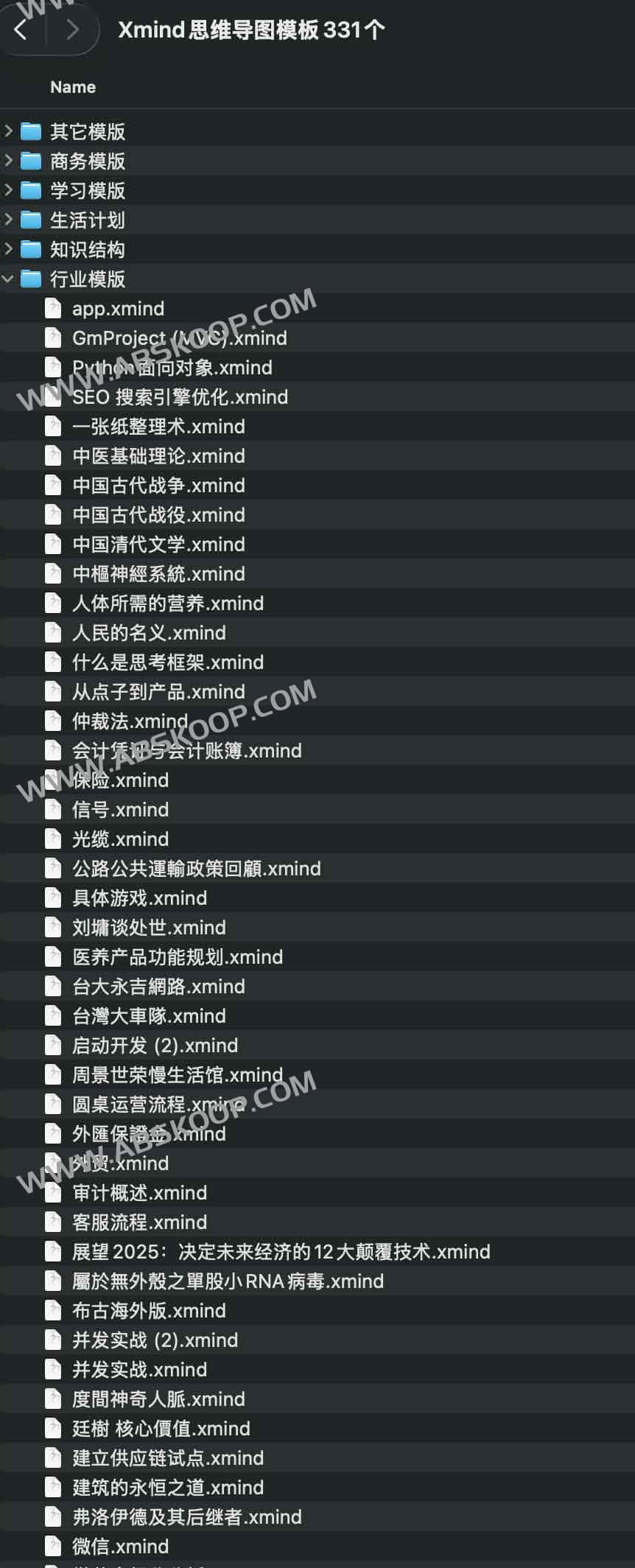 Xmind思维导图模板331个 Xmind思维导图模板331个