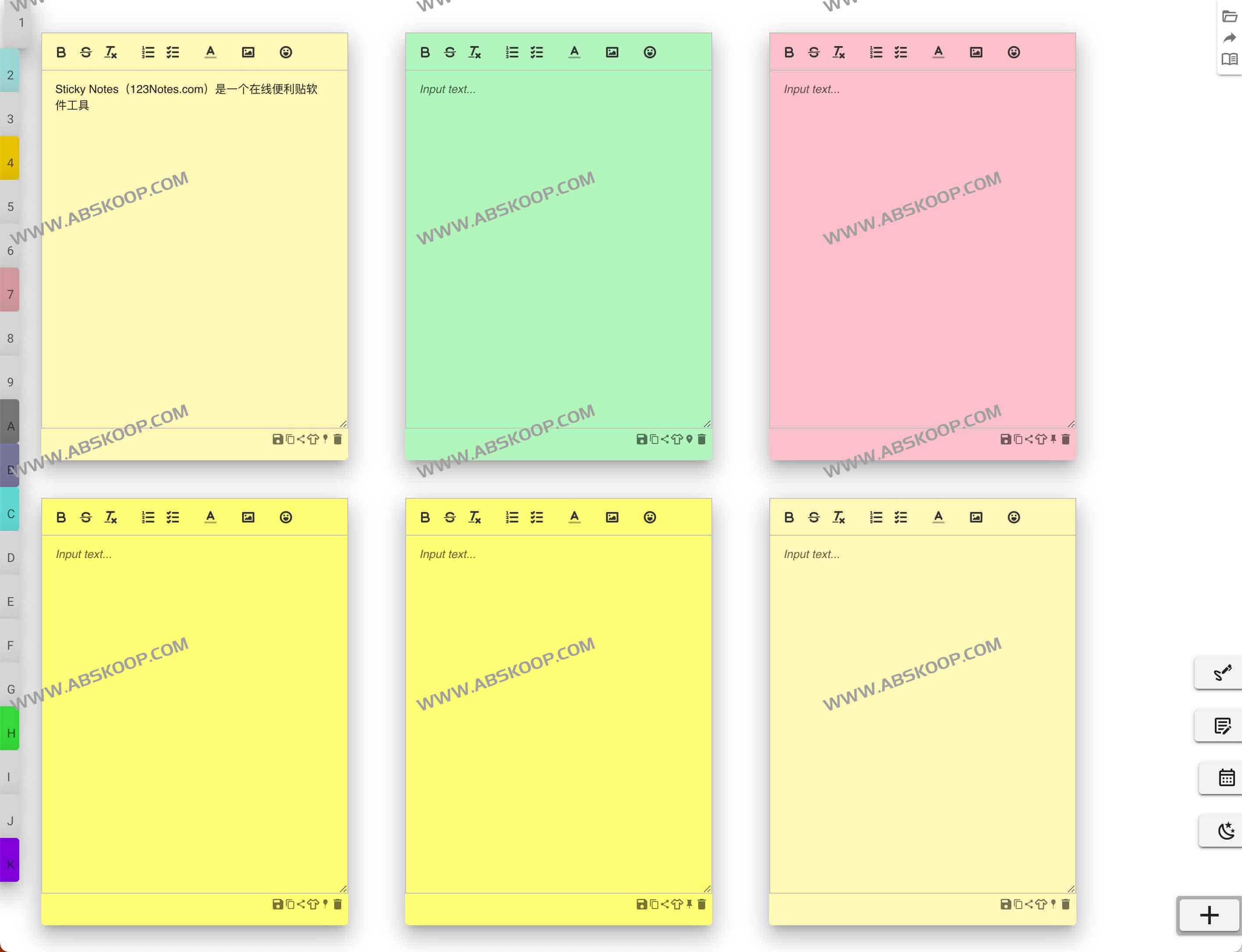 Sticky Notes-在线便利贴软件 Sticky Notes-在线便利贴软件