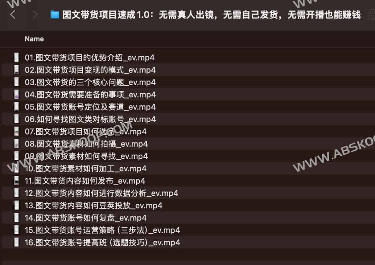 图文带货项目速成1.0:无需真人出镜,无需自己发货,无需开播也能赚钱 图文带货项目速成1.0:无需真人出镜,无需自己发货,无需开播也能赚钱