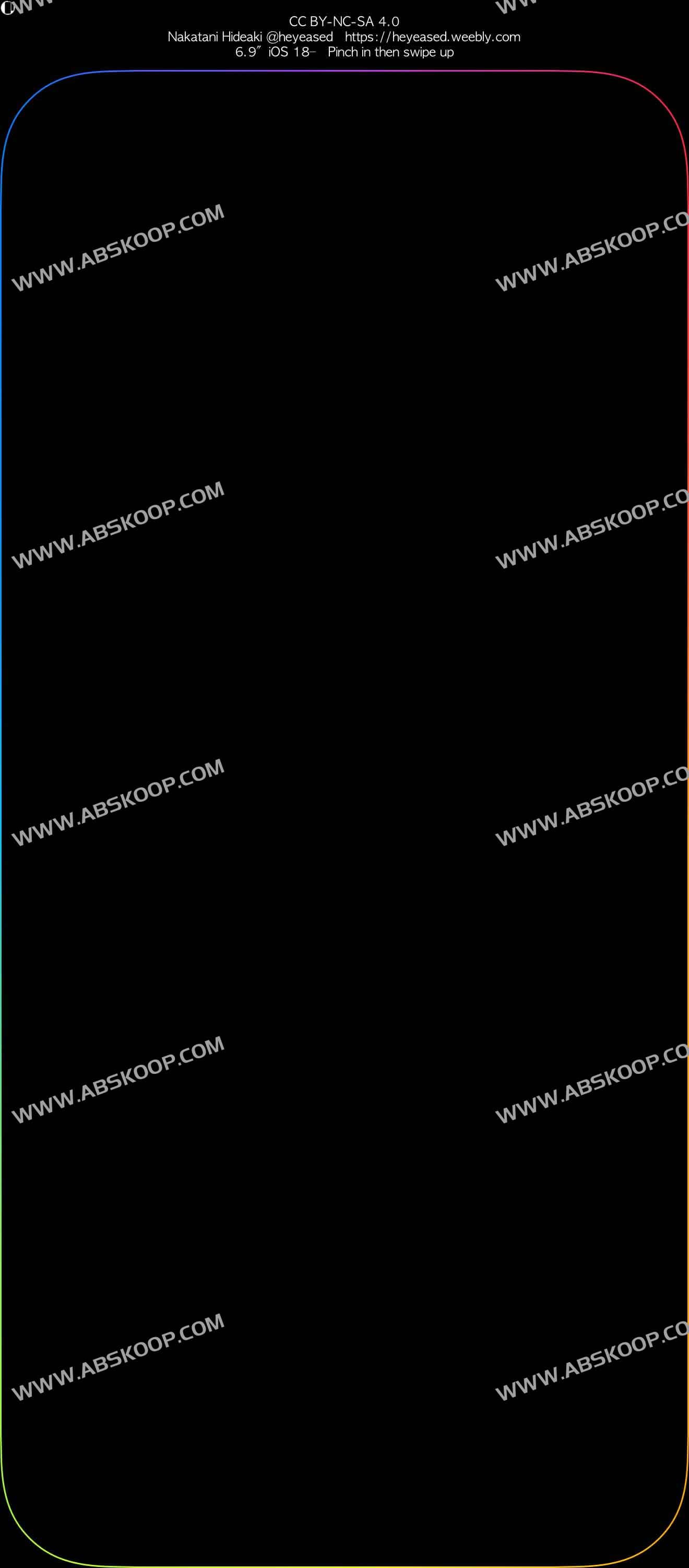 iPhone16 Pro 贴黑边膜校准专用壁纸 iPhone16 Pro 贴黑边膜校准专用壁纸