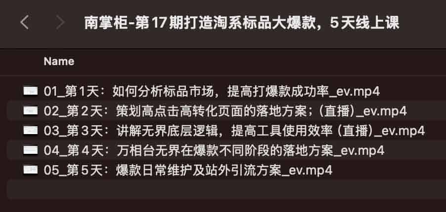 南掌柜-第17期打造淘系标品大爆款,5天线上课 南掌柜-第17期打造淘系标品大爆款,5天线上课