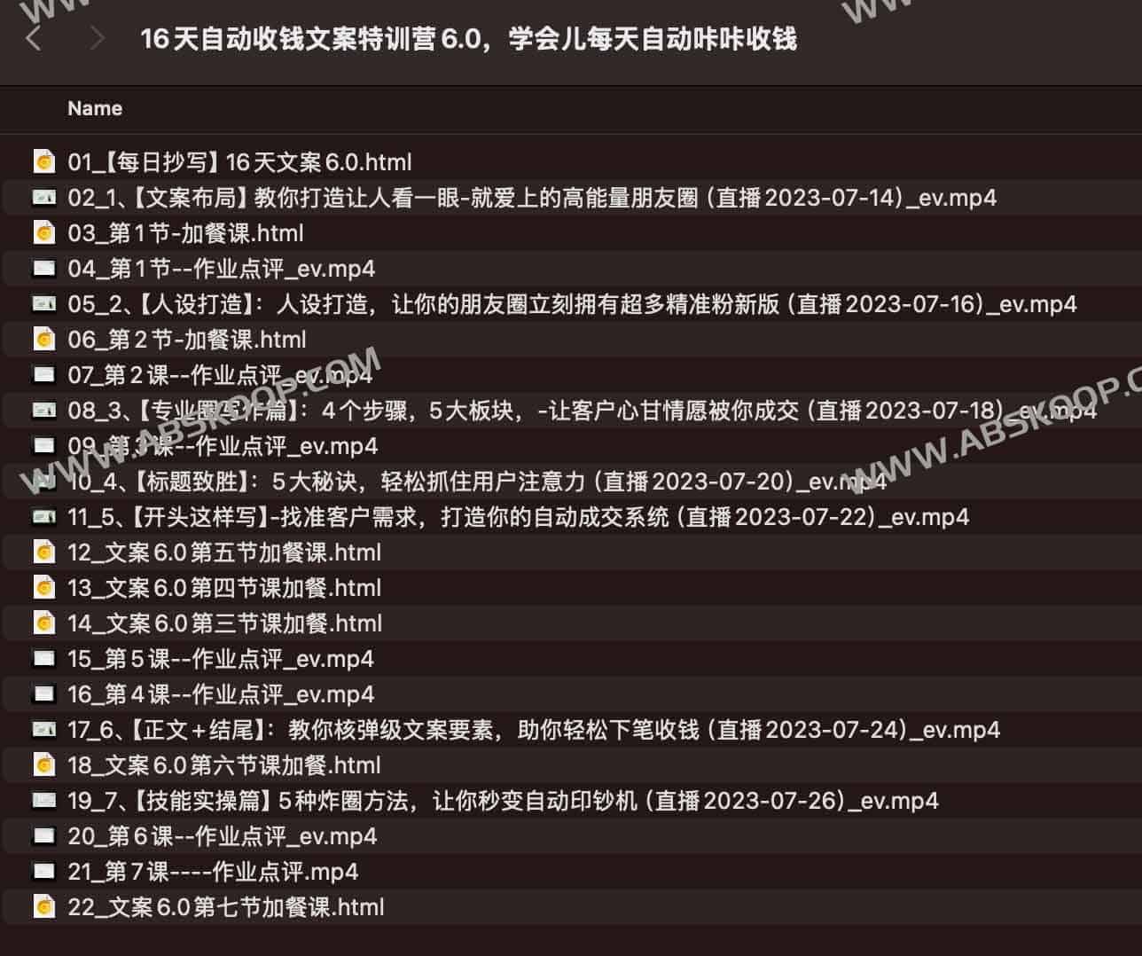 16天自动收钱文案特训营6.0,学会儿每天自动咔咔收钱 16天自动收钱文案特训营6.0,学会儿每天自动咔咔收钱