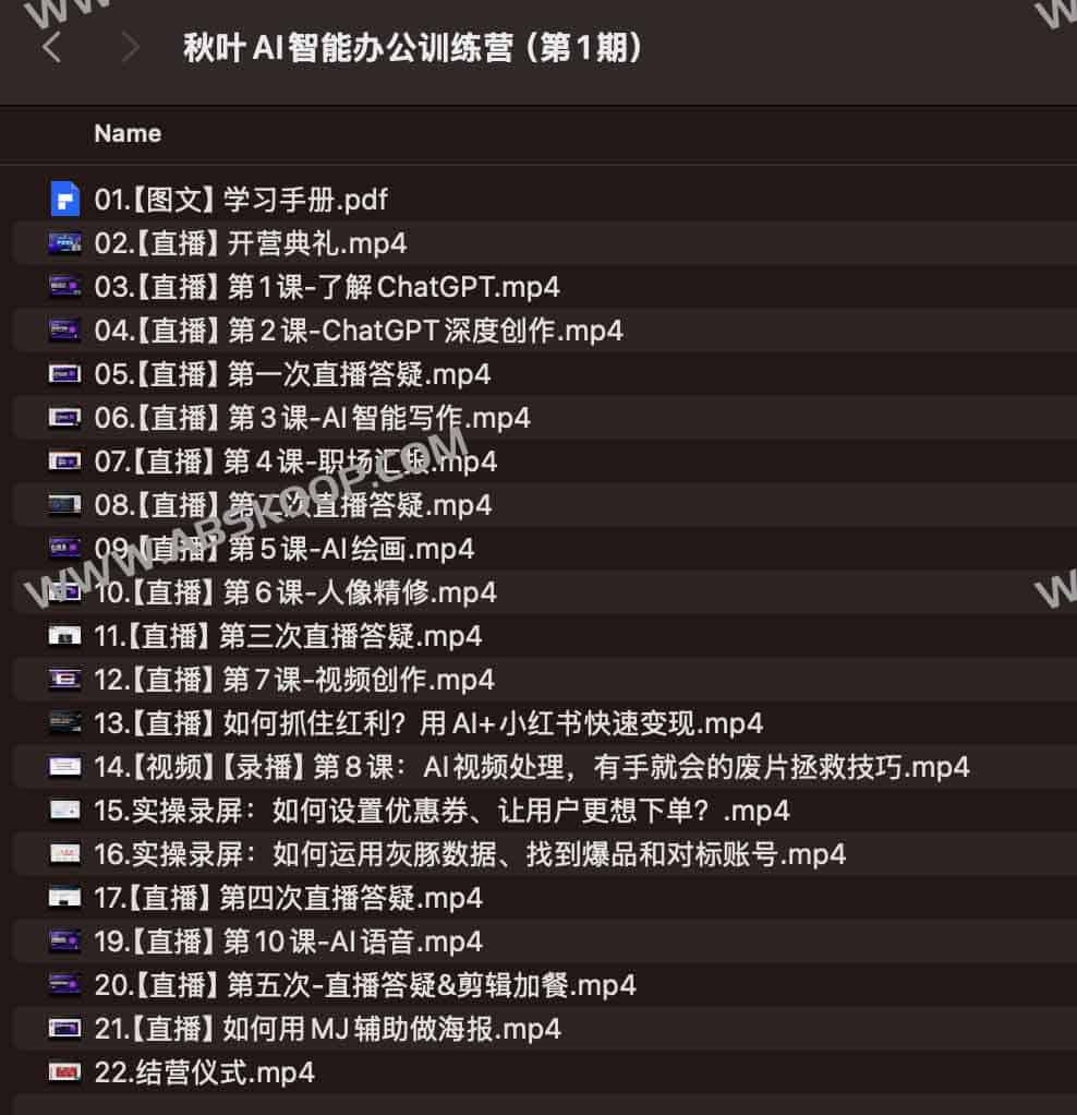 秋叶AI智能办公训练营(第1期) 秋叶AI智能办公训练营(第1期)
