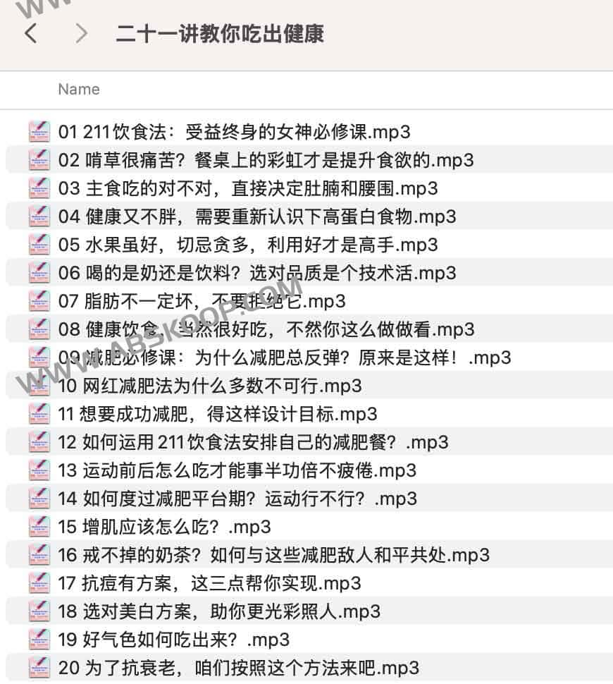 二十一讲教你吃出健康 二十一讲教你吃出健康