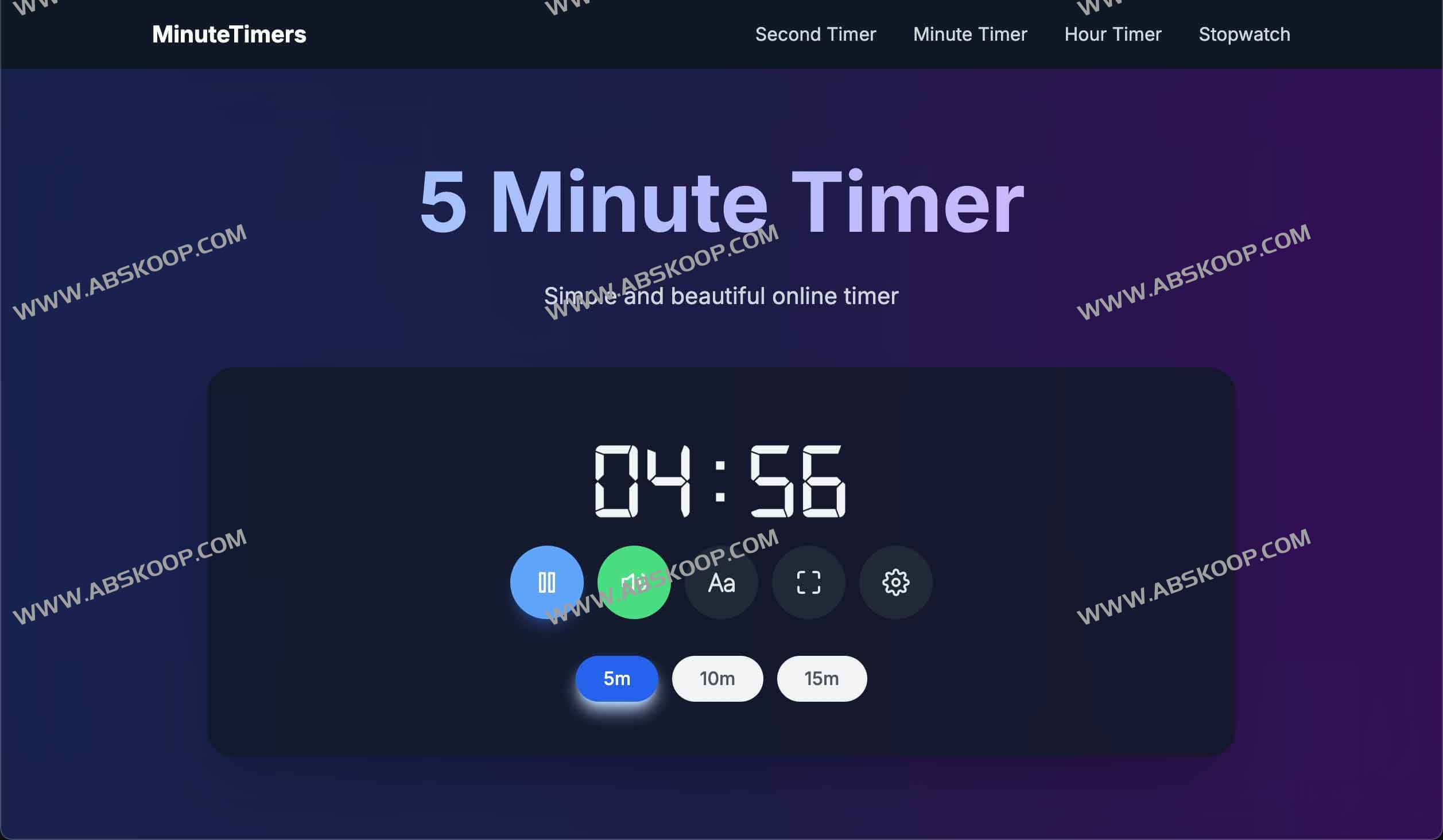 免费简约的在线计时器:MinuteTimers 免费简约的在线计时器:MinuteTimers