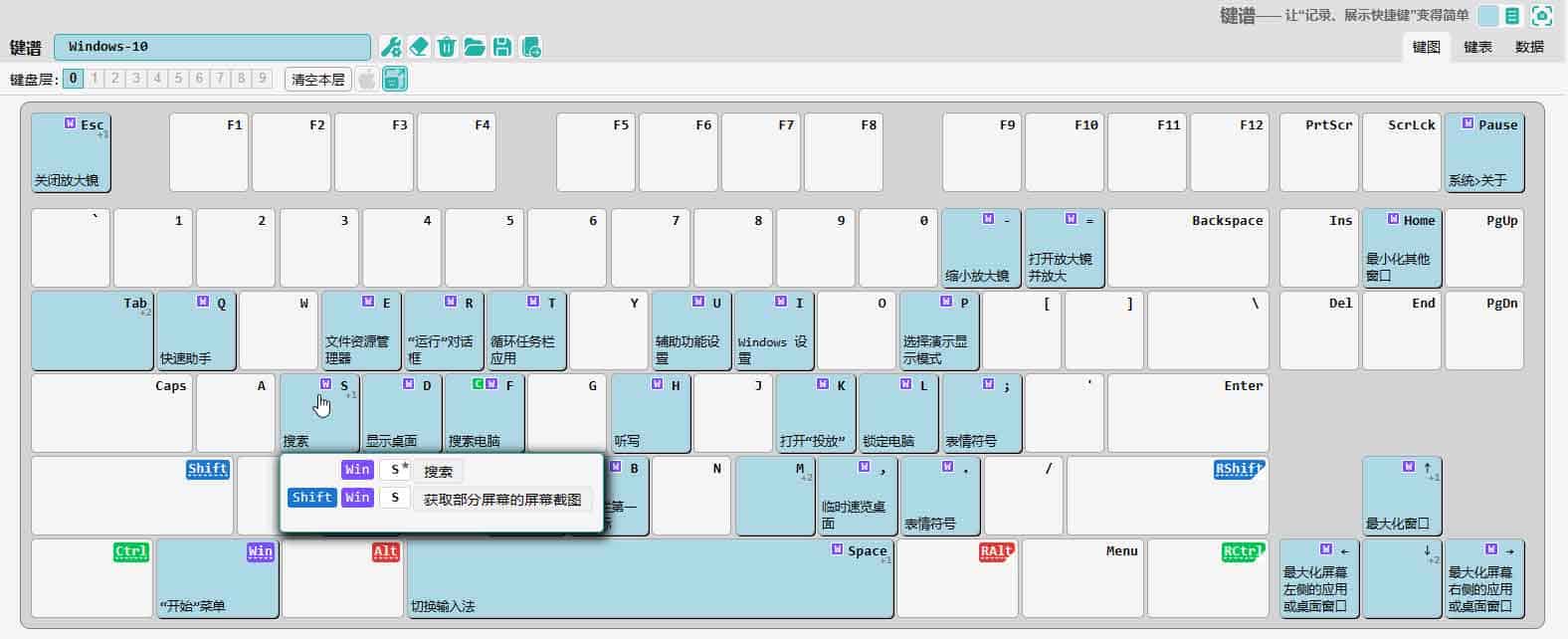 键谱 keymap:记录、展示软件快捷键的 本机 网页 应用 键谱 keymap:记录、展示软件快捷键的 本机 网页 应用