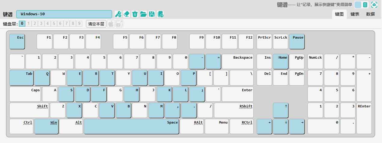 键谱 keymap:记录、展示软件快捷键的 本机 网页 应用 键谱 keymap:记录、展示软件快捷键的 本机 网页 应用