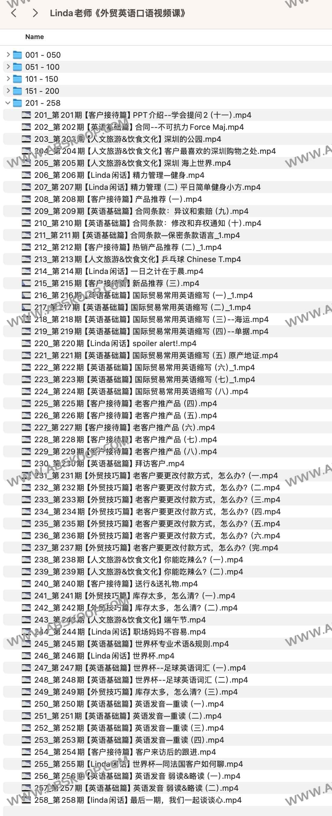 Linda老师《外贸英语口语视频课》 Linda老师《外贸英语口语视频课》
