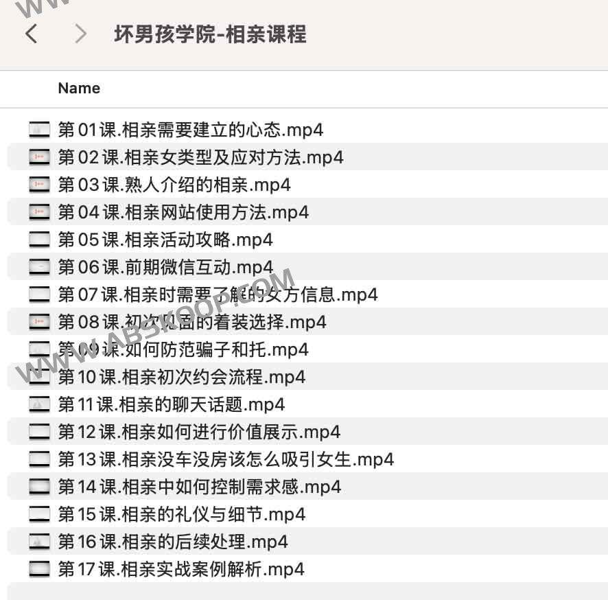 坏男孩学院-相亲课程 坏男孩学院-相亲课程