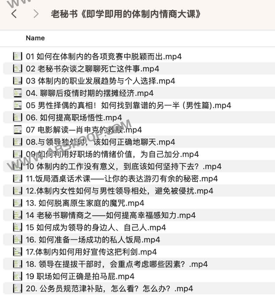 老秘书《即学即用的体制内情商大课》 老秘书《即学即用的体制内情商大课》