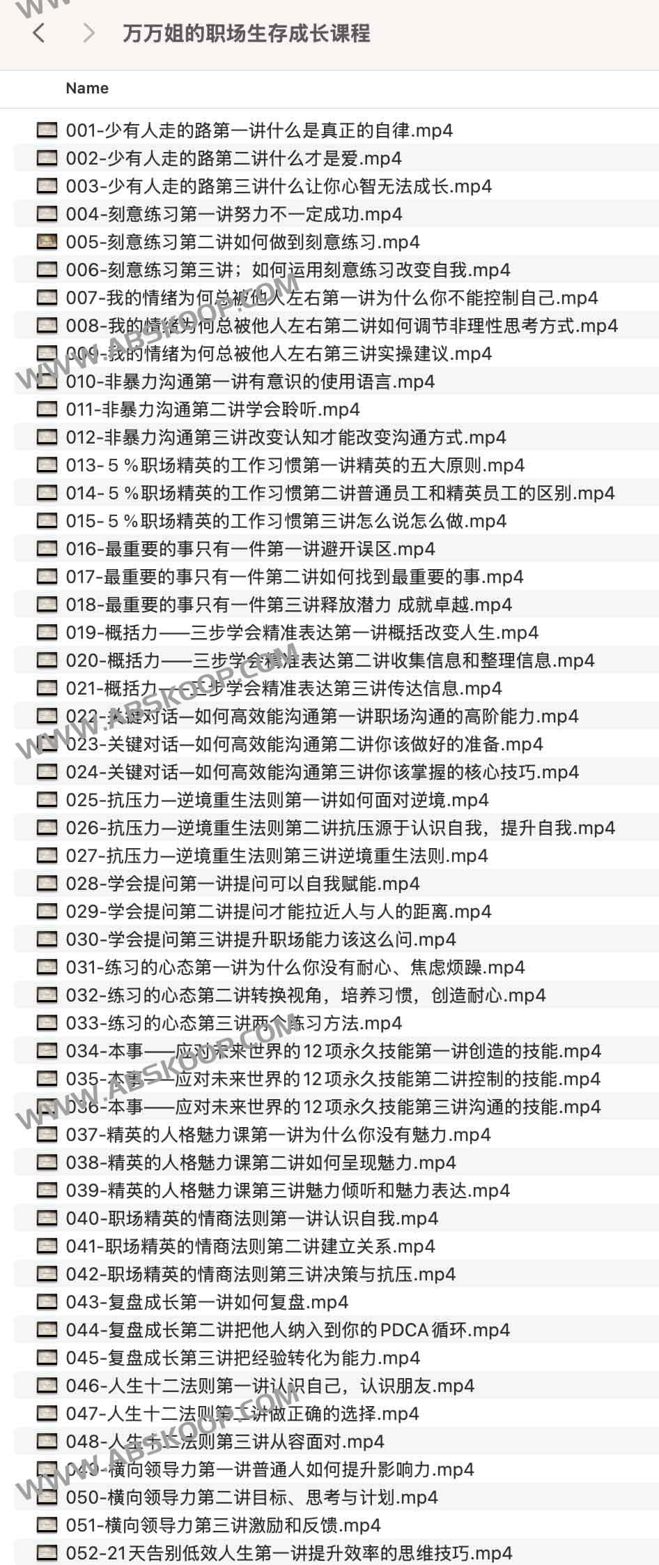 万万姐的职场生存成长课程 万万姐的职场生存成长课程