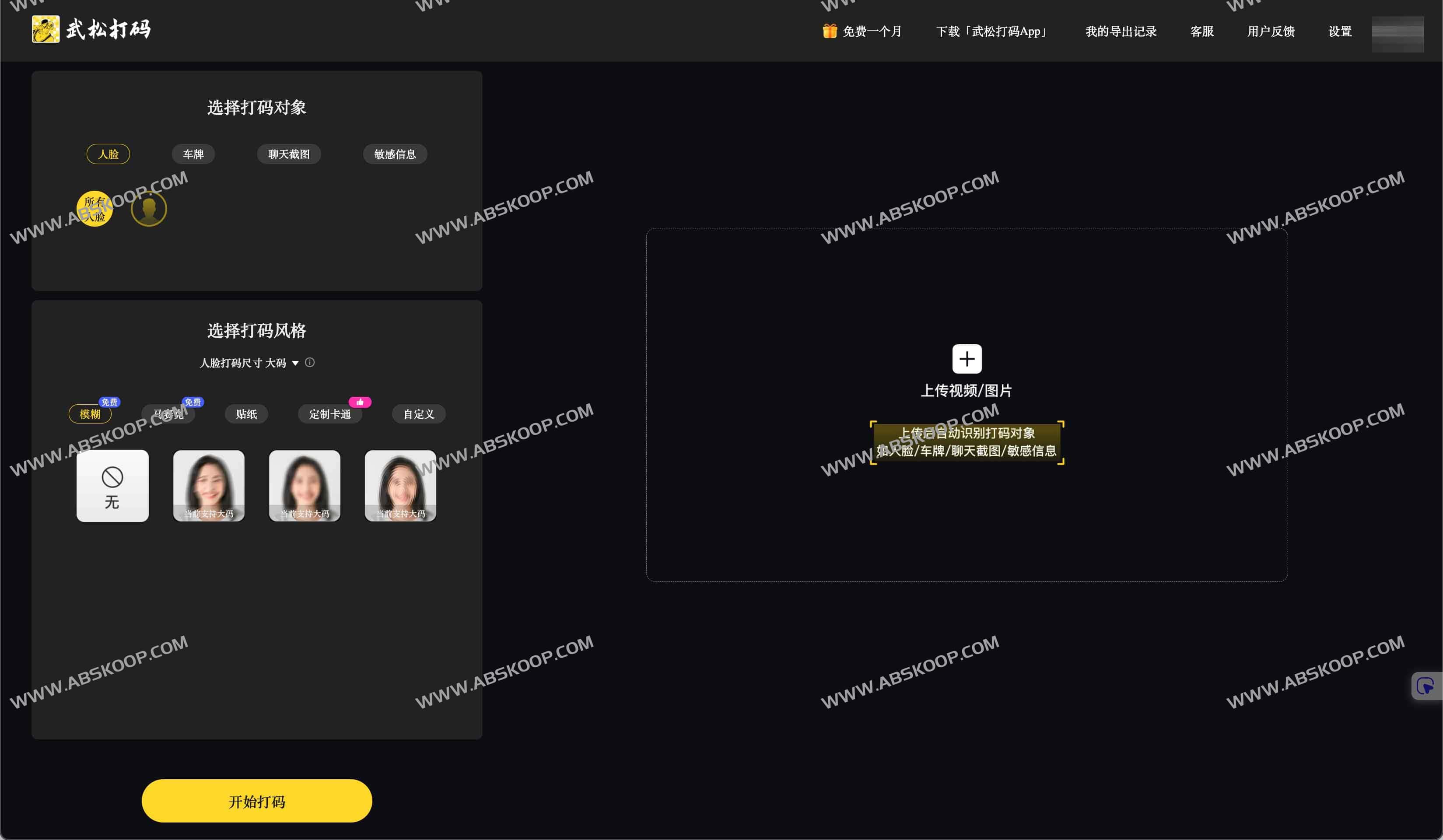 武松打码:AI自动打码神器,人脸车牌等图片视频打码工具 武松打码:AI自动打码神器,人脸车牌等图片视频打码工具