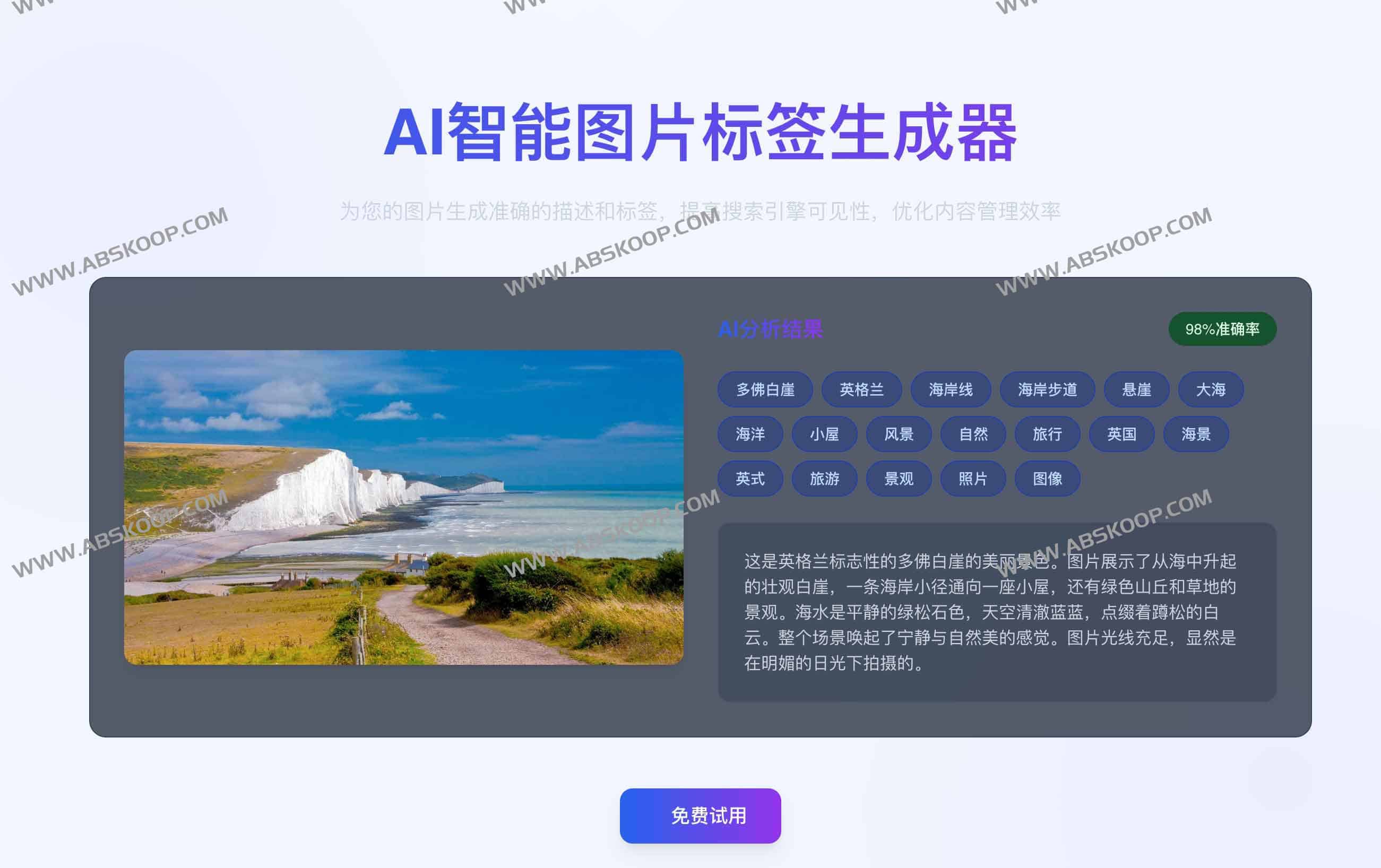 Describe Picture:AI视觉智能分析平台 Describe Picture:AI图像与视频智能分析一站式平台