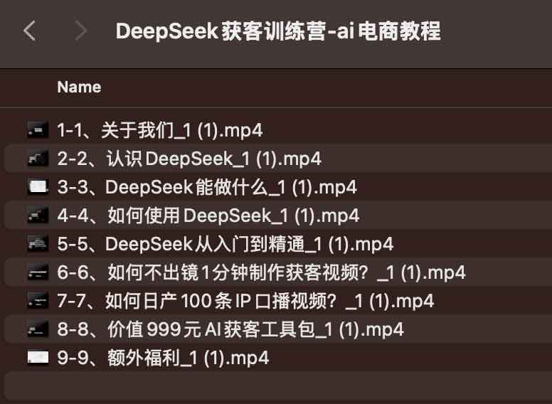DeepSeek获客训练营-ai电商教程 DeepSeek获客训练营-ai电商教程