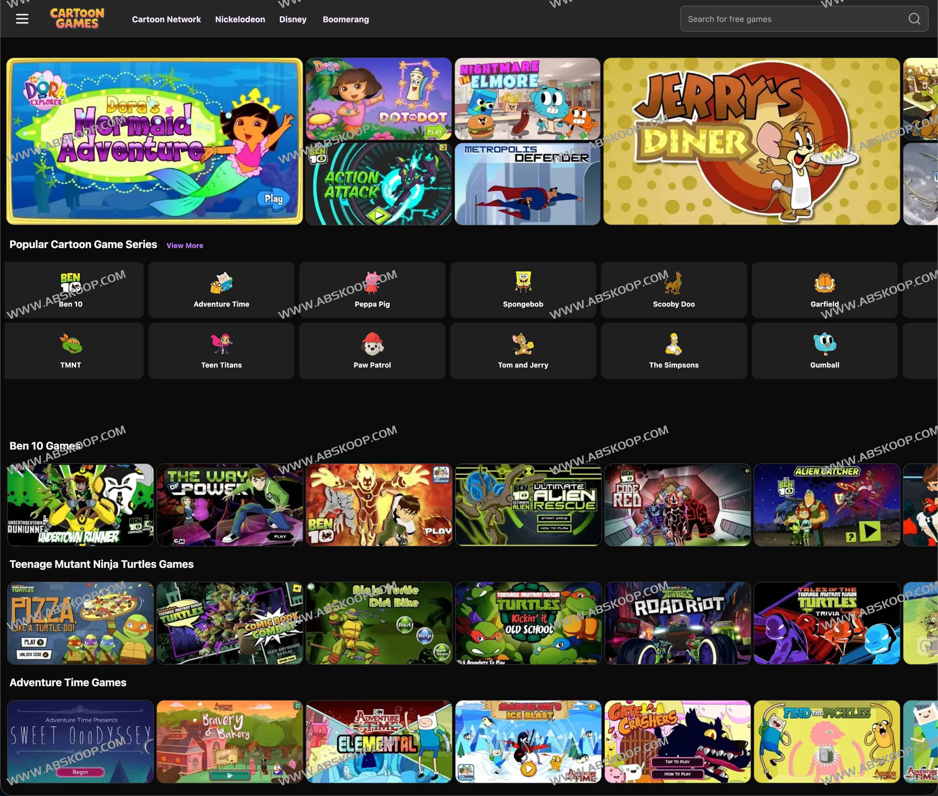 CartoonGames:免费畅玩经典卡通网络游戏的天堂 CartoonGames:免费畅玩经典卡通网络游戏的天堂
