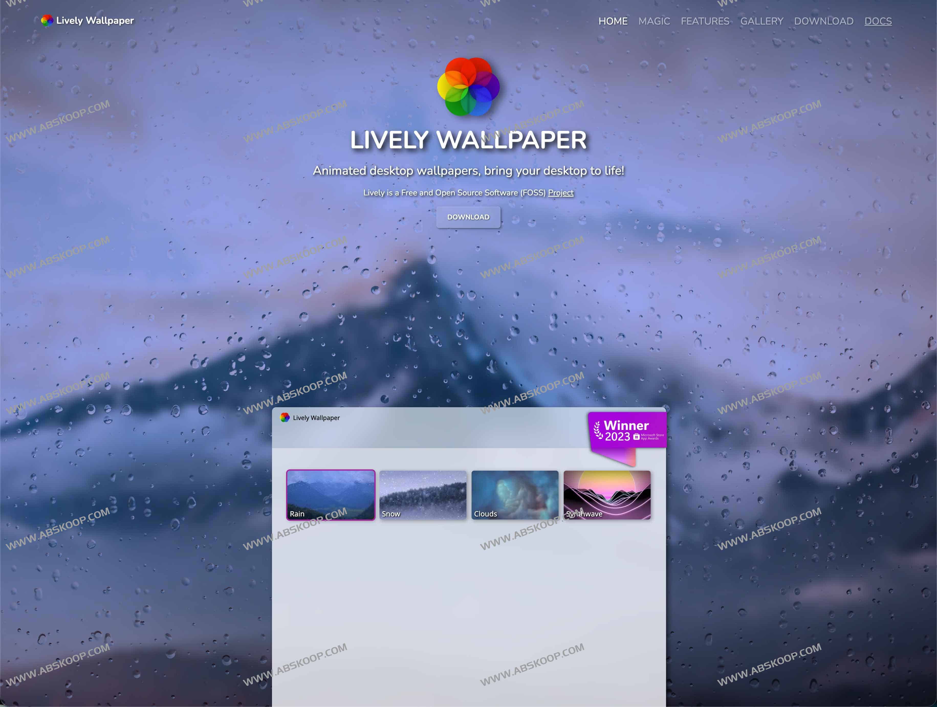 Lively Wallpaper:免费开源的桌面动态壁纸与屏保工具(多屏/超宽支持) Lively Wallpaper:免费开源的桌面动态壁纸与屏保工具(多屏/超宽支持)