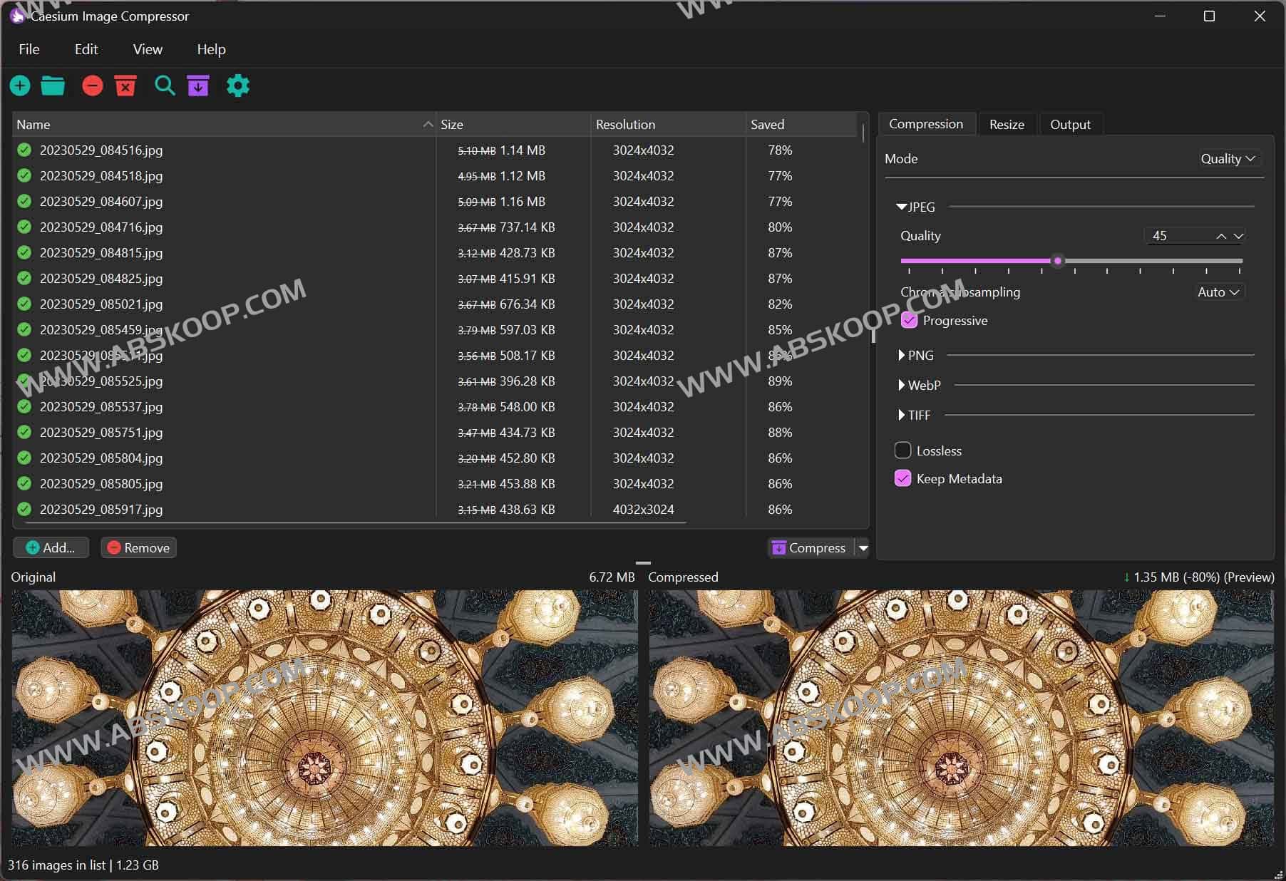 Caesium Image Compressor 图片压缩工具:一键压缩高达 90%,批量无损瘦身的开源神器 Caesium Image Compressor 图片压缩工具:一键压缩高达 90%,批量无损瘦身的开源神器