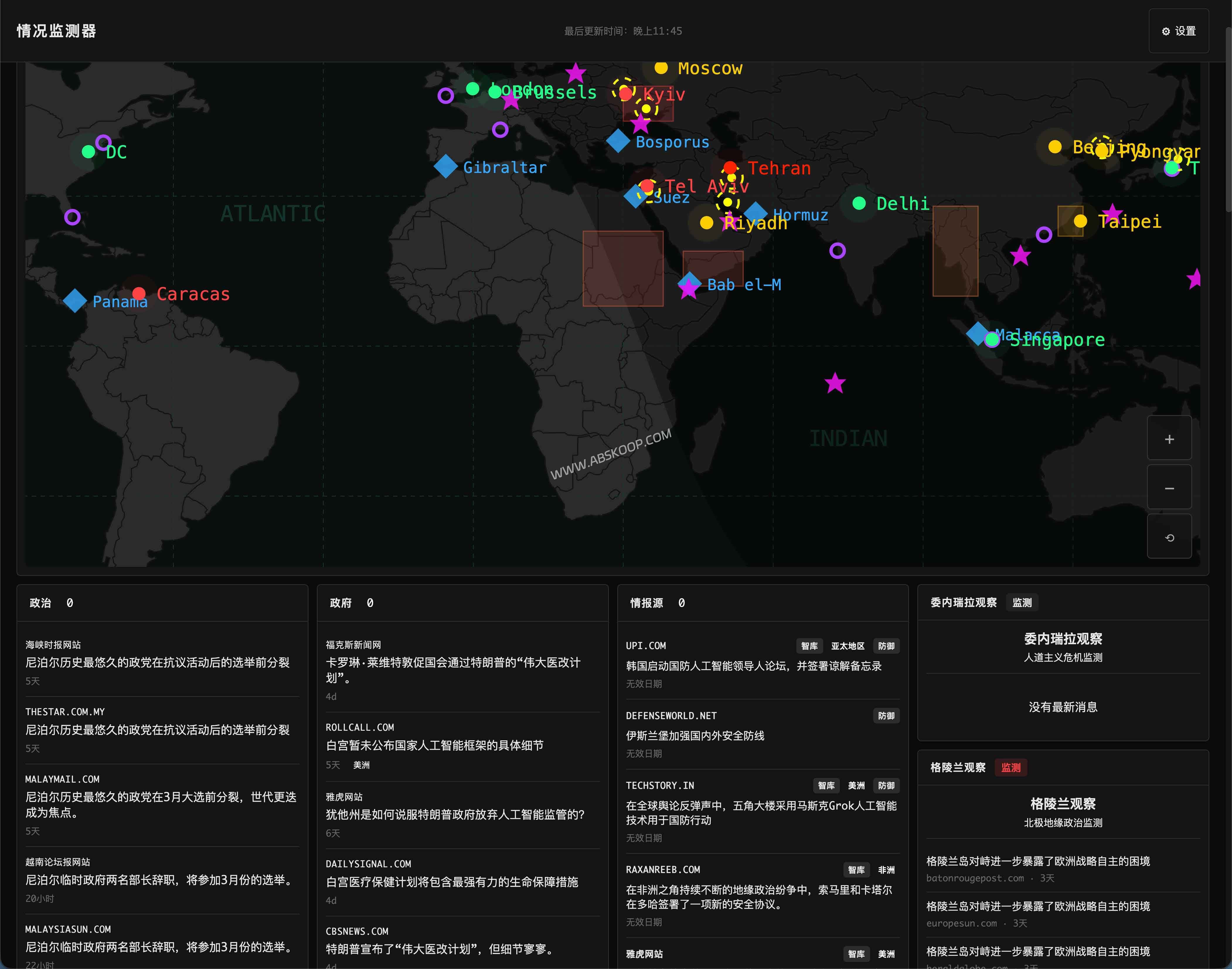 2026 实时信息监控:Situation Monitor 开源 OSINT 仪表盘评测 2026 实时信息监控:Situation Monitor 开源 OSINT 仪表盘评测