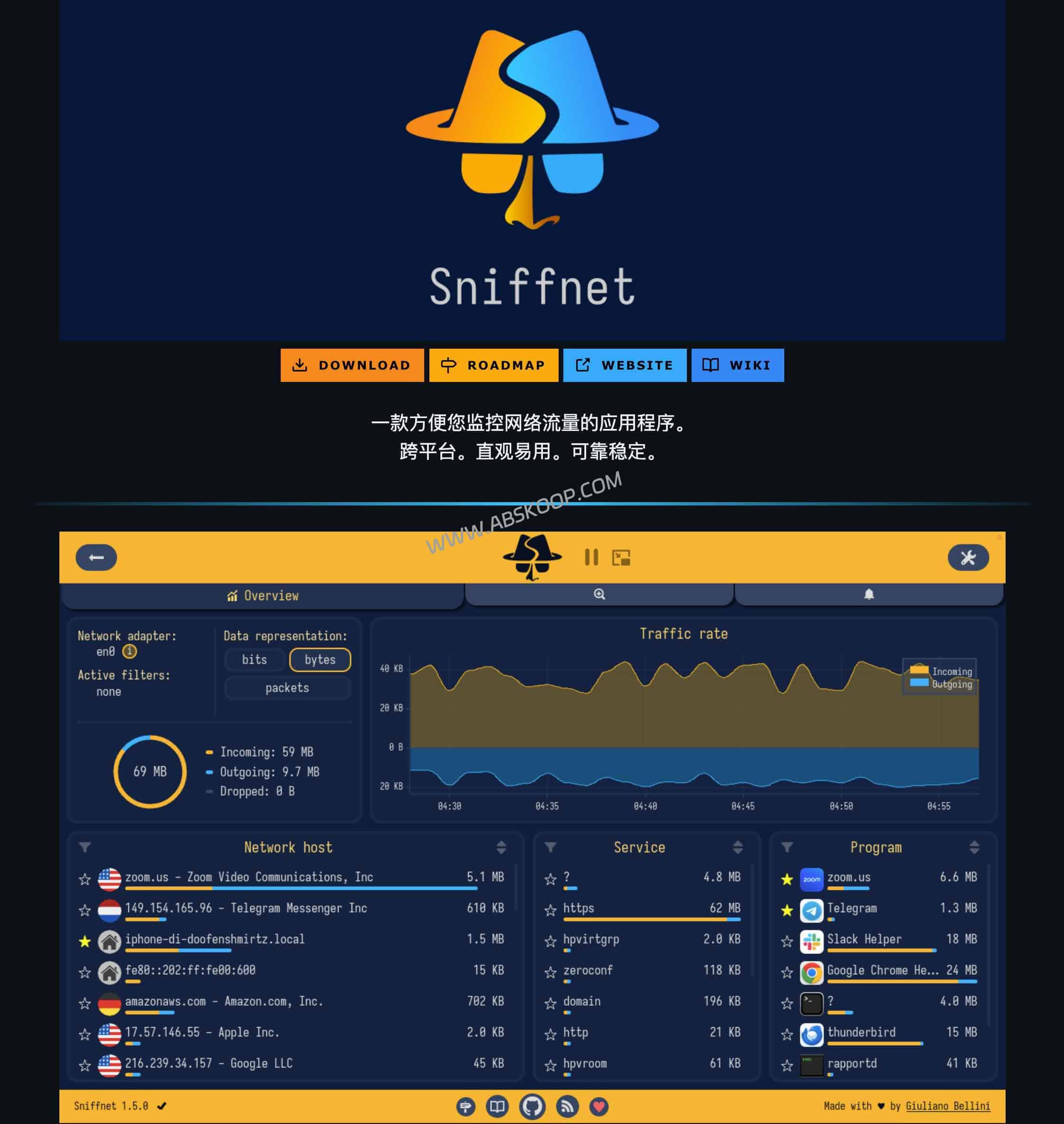 Sniffnet:开源网络流量监控工具,Wireshark 之外的轻量选择 Sniffnet:开源网络流量监控工具,Wireshark 之外的轻量选择